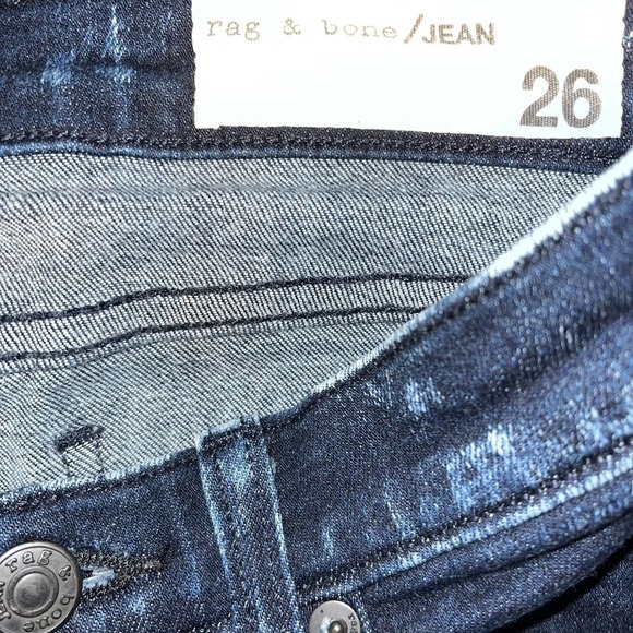 Rag & Bone Dark Acid Wash Skinny Jeans Size 26 - Picture 7 of 8